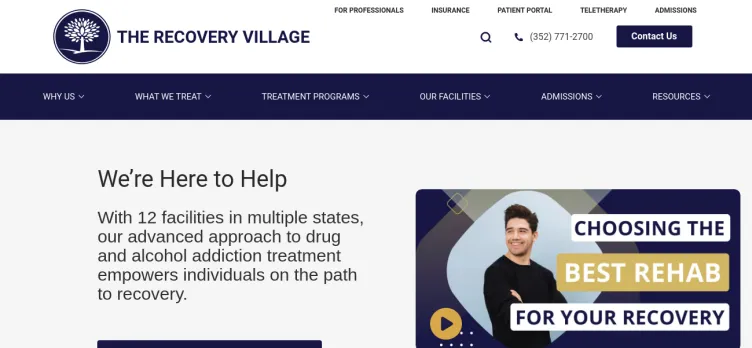 Screenshot The Recovery Village Drug and Alcohol Rehab