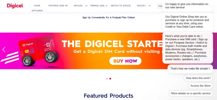 Screenshot Digicel Group