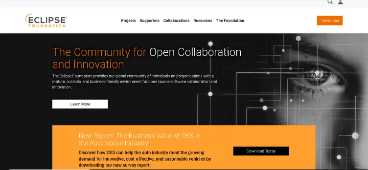 Screenshot Eclipse Foundation