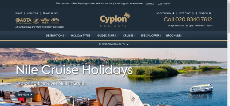 Screenshot Cyplon Holidays