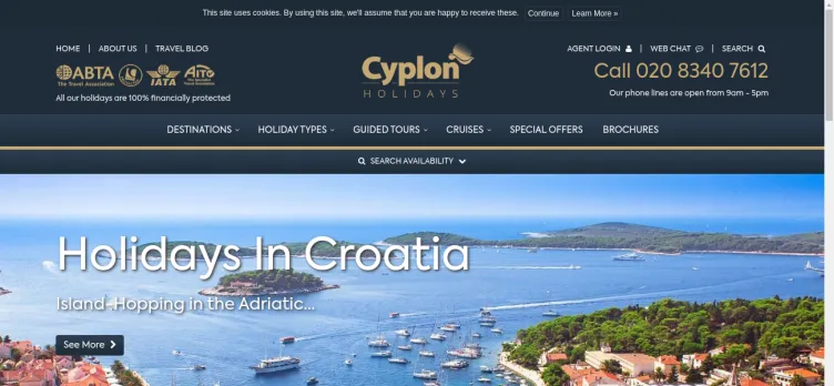 Screenshot Cyplon Holidays