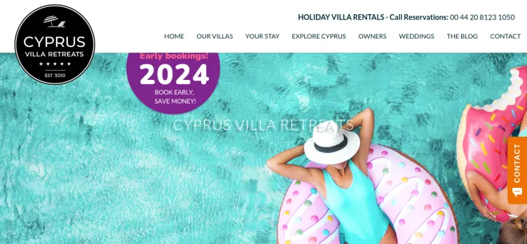 Screenshot Cyprus Villa Retreats