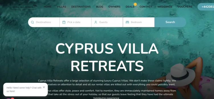 Screenshot Cyprus Villa Retreats