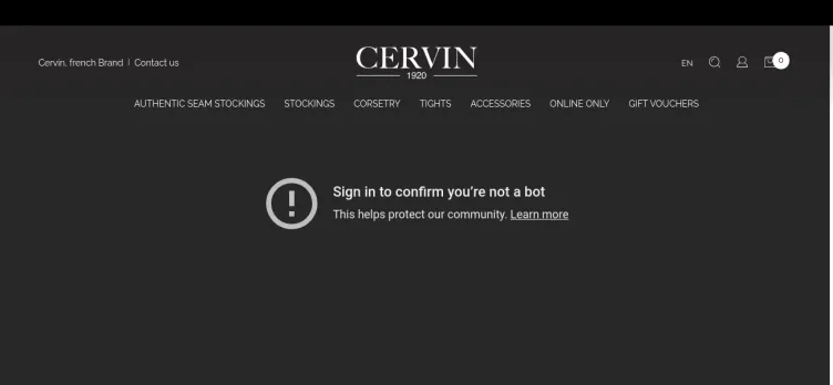 Screenshot Cervin-Store.com