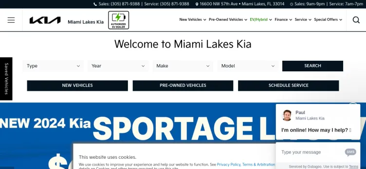 Screenshot Miami Lakes Kia