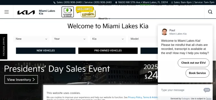 Screenshot Miami Lakes Kia