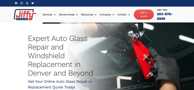 Screenshot JiffyAutoGlass.com