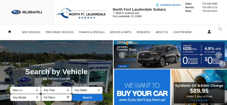 Screenshot North Fort Lauderdale Subaru