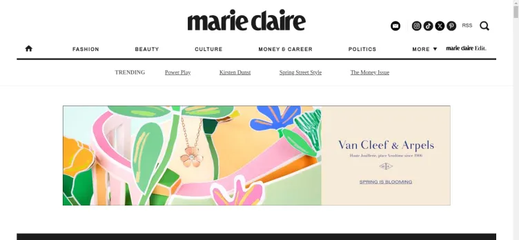 Screenshot MarieClaire.com