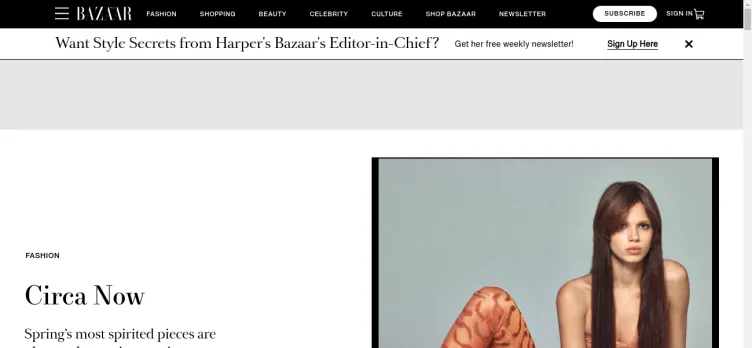 Screenshot HarpersBazaar.com