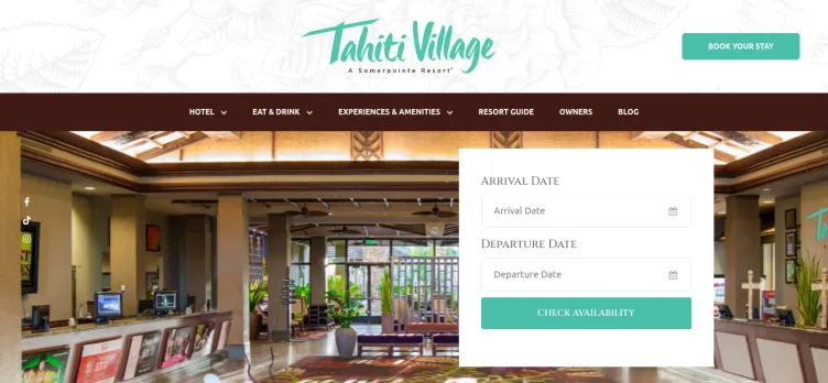 Screenshot TahitiVillage.com