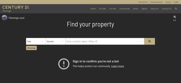 Screenshot CENTURY 21 Flamingo