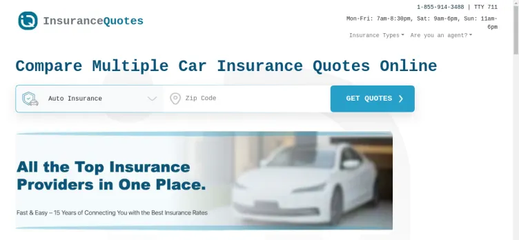 Screenshot InsuranceQuotes