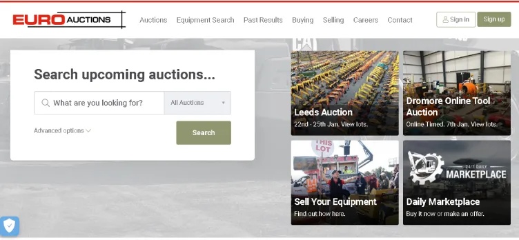Screenshot Euro Auctions