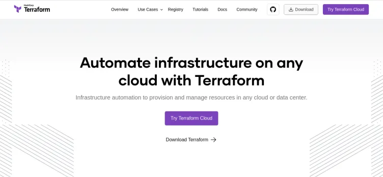 Screenshot Terraform.io