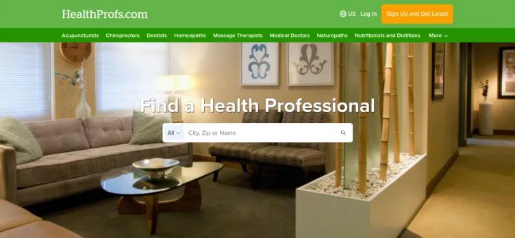 Screenshot HealthProfs.com