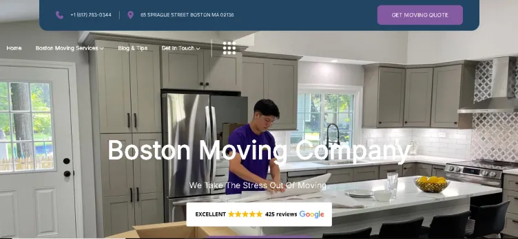 Screenshot Boston Moving Company