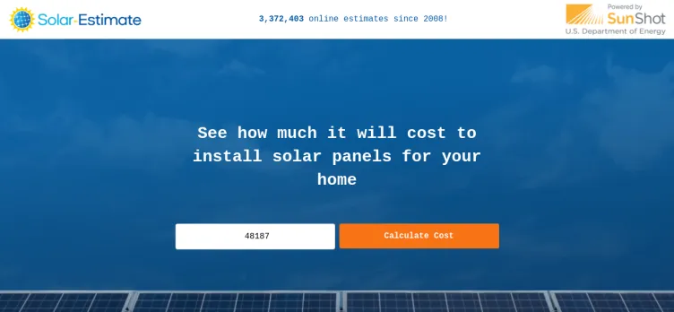 Screenshot Solar-Estimate.org