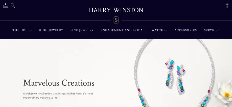 Screenshot Harry Winston