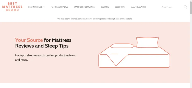 Screenshot Best Mattress Brand