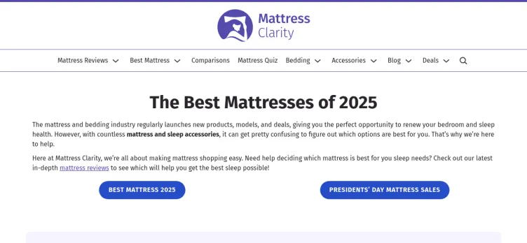 Screenshot Mattress Clarity