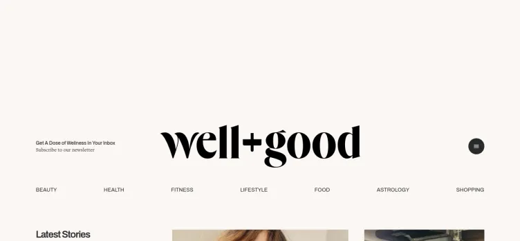 Screenshot WellAndGood.com