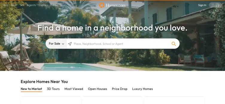 Screenshot Homes.com