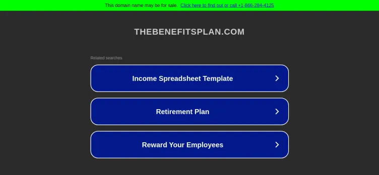 Screenshot TheBenefitsPlan.com