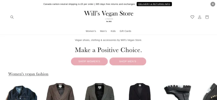 Screenshot Wills-Vegan-Shoes.com