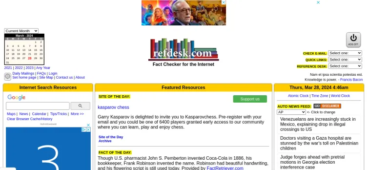 Screenshot Refdesk.com