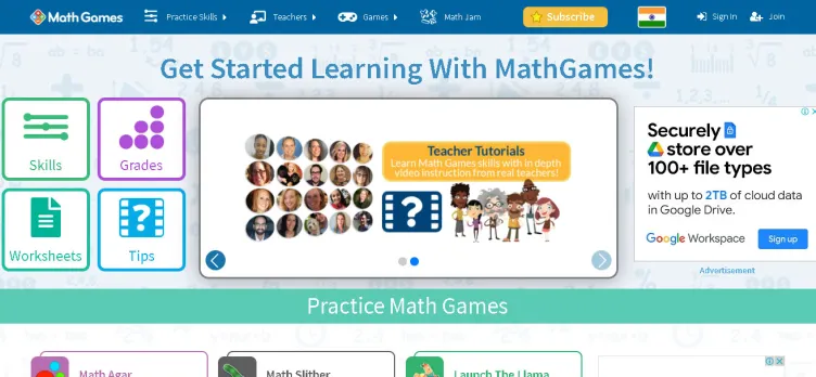 Screenshot Math Games