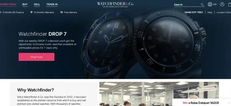 Screenshot Watchfinder.com