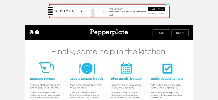 Screenshot Pepperplate