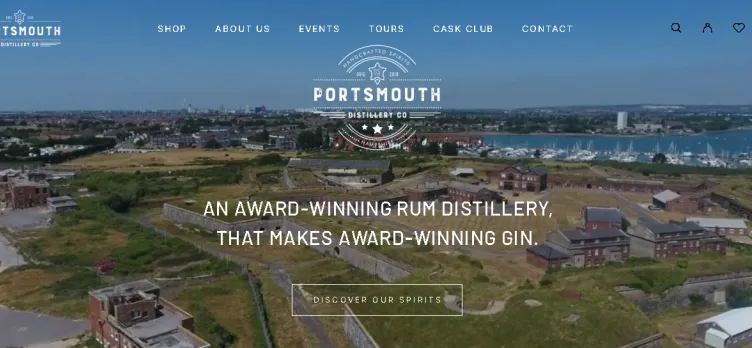 Screenshot ThePortsmouthDistillery.com