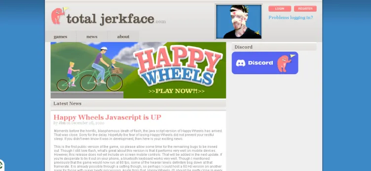 Screenshot TotalJerkface.com
