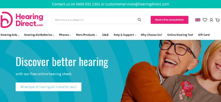 Screenshot HearingDirect.com