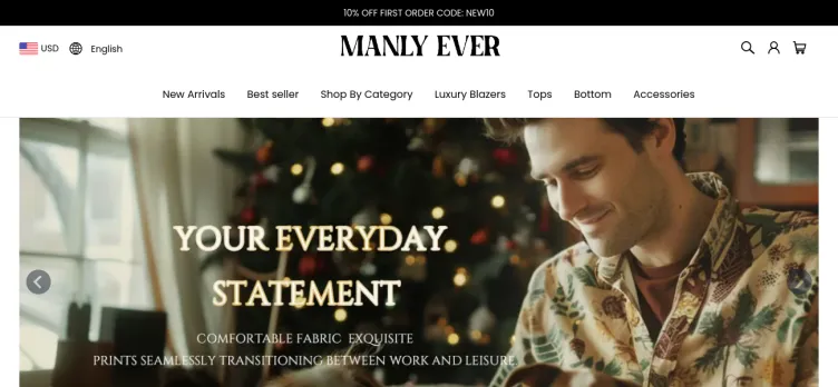 Screenshot www.manlyever.com