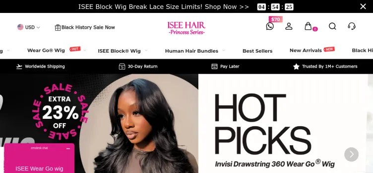 Screenshot ISeeHair.com