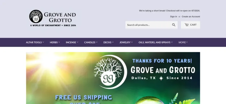 Screenshot Grove and Grotto