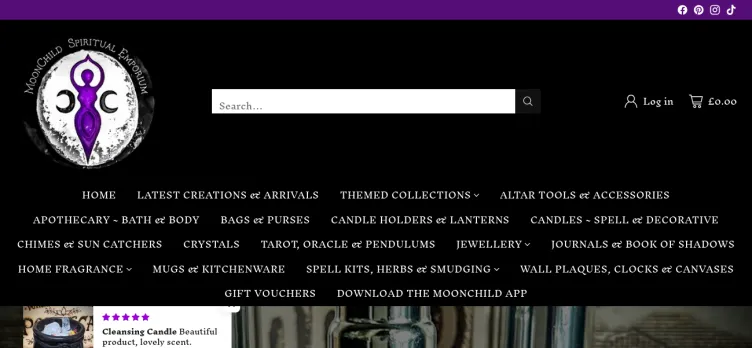 Screenshot MoonChild Spiritual Emporium