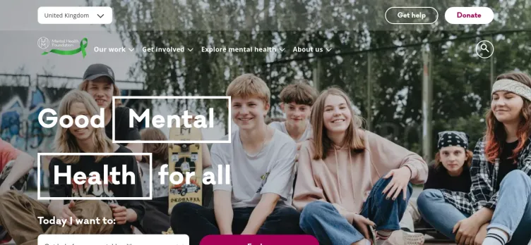 Screenshot MentalHealth.org.uk