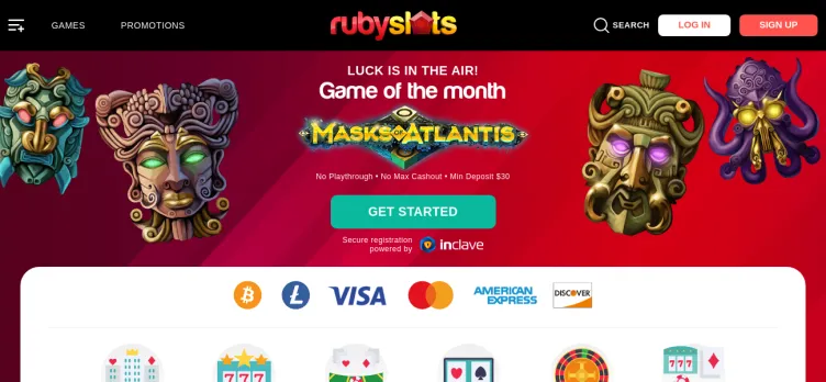 Screenshot RubySlots.com