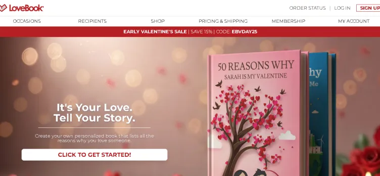 Screenshot LoveBook