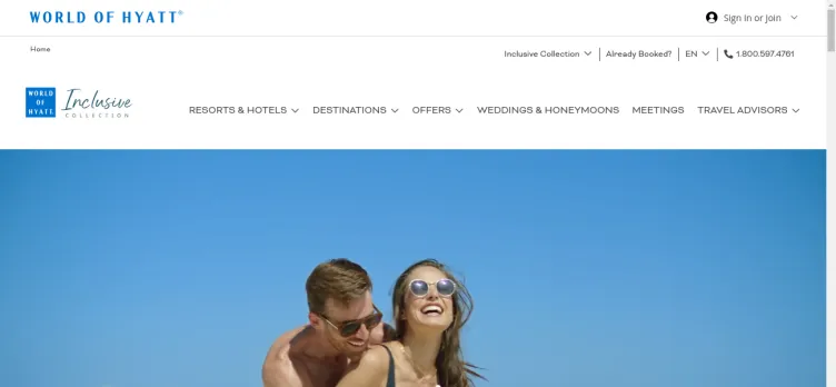 Screenshot Hyatt Inclusive Collection