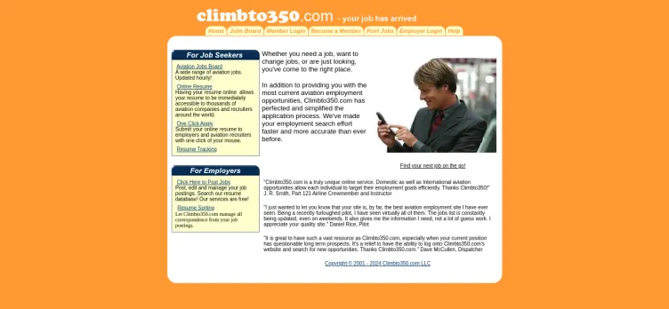 Screenshot Climbto350.com