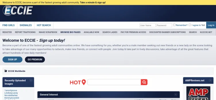 Screenshot Eccie.net