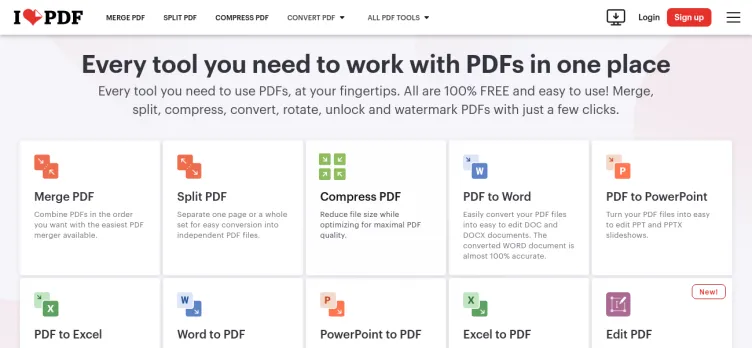 Screenshot iLovePDF