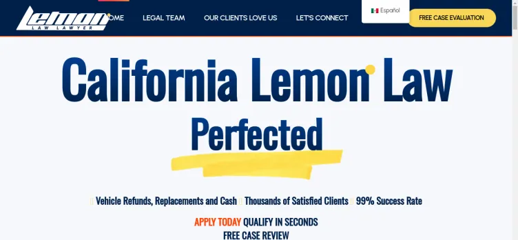 Screenshot Lemon Law Lawyer