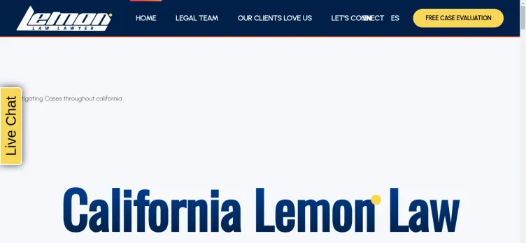 Screenshot Lemon Law Lawyer