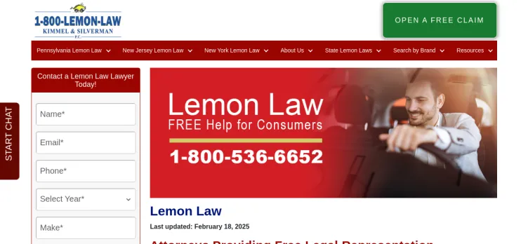 Screenshot LemonLaw.com